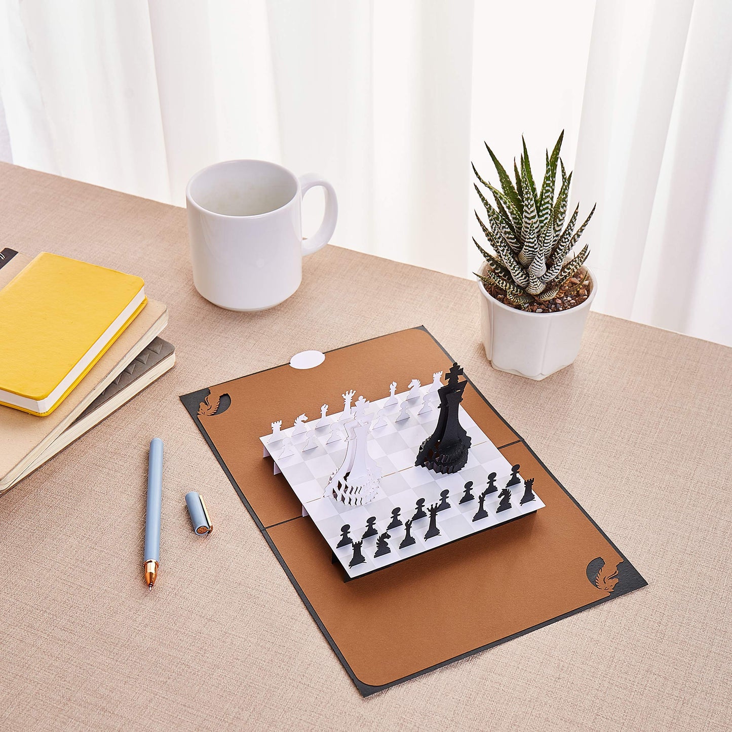 Rykamia Chess Pop Up Card, Blank Chess Card With Envelop, Chess Birthday Card, Card for Dad, Son, Happy Birthday Dad Card, Happy Anniversary Card For Husband, Retirement, Card for Mom, Chess Gifts