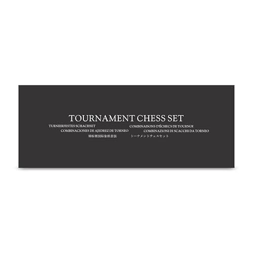 A&A Tournament Chess Set/ 20''x20'' Foldable Silicone Chess Board / 3.75'' King Height Plastic Quadruple Weighted Classic Staunton Pieces/Storage Bag for 6 Years Old - 2 Players