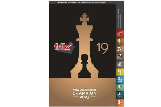 Fritz 19 Chess Playing Software Program bundled with Chess Success II Training Software for Windows PCs