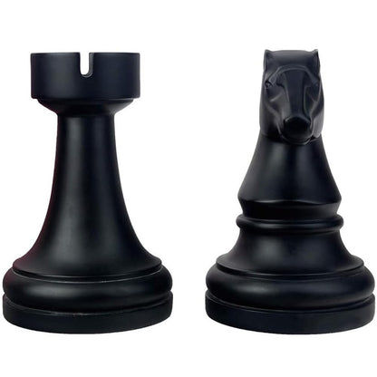 Chess Piece Bookends, 6.7Inch Tall Classic Decorative Resin Book Shelf Organizers with Knight and Rook Book Stopper