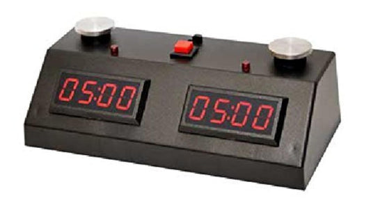 The Chess Store ZMF-II Digital Chess Clock - Red LED Display / Black Case - Chess Clock - Board Game - 2 Players - Adult
