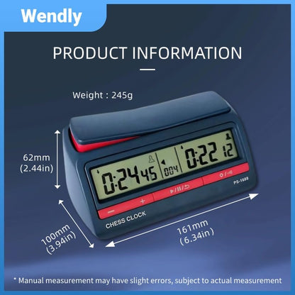 Digital Chess Timer Clock – Tournament‑Grade, 42 Modes, Silent Buttons, Dual‑Side, for US‑Chess/Fide, Go, Xiangqi, Backgammon. Same as pursun PS‑1688.