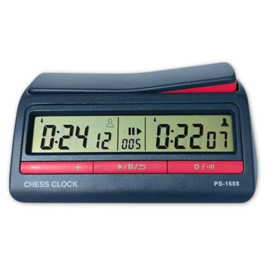 Digital Chess Timer Clock – Tournament‑Grade, 42 Modes, Silent Buttons, Dual‑Side, for US‑Chess/Fide, Go, Xiangqi, Backgammon. Same as pursun PS‑1688.