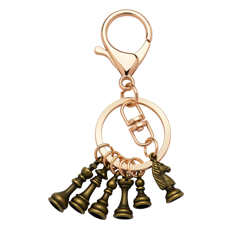 Chess Gifts Keychain for Men Women Birthday Gifts for Kids Son Daughter Chess Players Keychains for Car Keys Purse Backpack Accessories