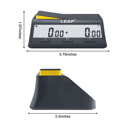 LEAP Chess Clock Digital Timer Advanced for Game and Chess Timer with Bonus & Delay Count down up Alarm