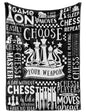 HugLanket Chess Blanket, Flannel 50 x 65', Chess Gift for Geburt, Thanksgiving & Christmas