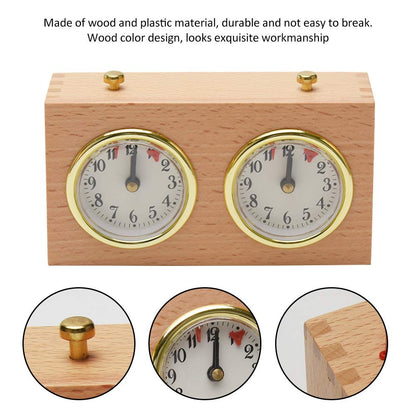 Professional Chess Clock Game Timer - International Analogue I-GO Count Up Count Down Timer, No Battery Needed