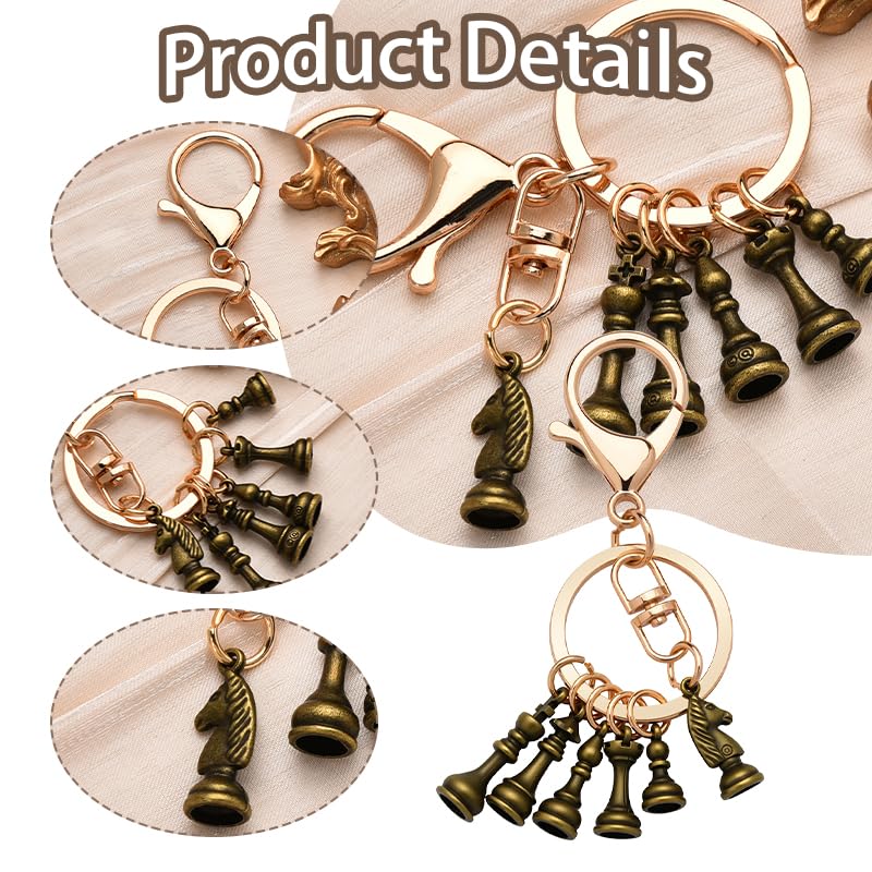 Chess Gifts Keychain for Men Women Birthday Gifts for Kids Son Daughter Chess Players Keychains for Car Keys Purse Backpack Accessories
