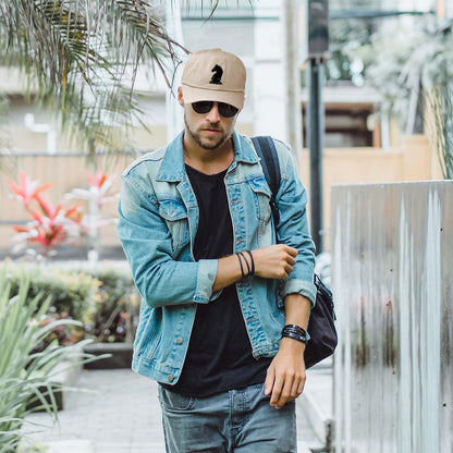 Soft Baseball Cap Chess Piece Horse Embroidery Chess Sport Twill Cotton Board Game Dad Hats for Men & Women Khaki Design Only