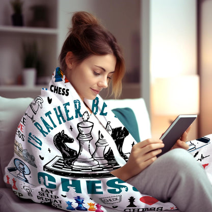 Chess Blanket Best Gifts for Chess Lovers Men Teen,Funny Plush Throw Blanket Stuff Lightweight Flannel Gift Blankets for Girls Women Kids Adults 50"X40"