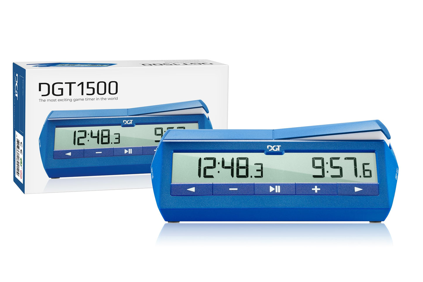 Digital Chess Clock Timer DGT 1500 for Fast-paced Chess Games (Blue)