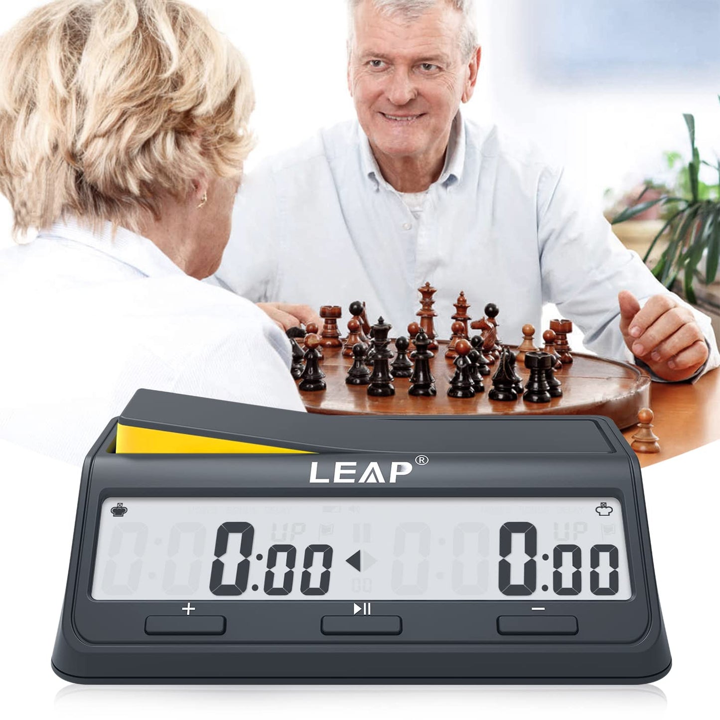 LEAP Chess Clock Digital Timer Advanced for Game and Chess Timer with Bonus & Delay Count down up Alarm