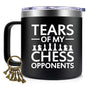 Fufendio Chess Gifts for Men, Players, Lovers - Tears of My Chess Opponents Mug 14oz - Birthday, Christmas Gifts for Him