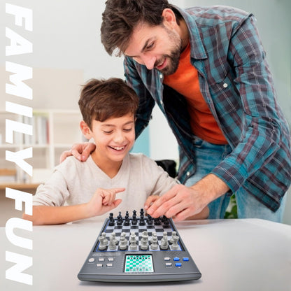 iCore Electronic Chess Set, Talking Computer Chess Board, 100 Preset Exercises, 5 Levels, 40 Famous Electronic Chess Games for Kids & Adults