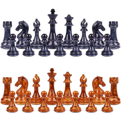 18.5" Large Chess Set for Adults with Zinc Alloy Heavy Chess Pieces Portable Folding Chess Board Travel Chess Set Board Game Gift – Staunton Chess Pieces