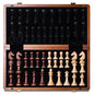 A&A 15" Magnetic Wooden Chess Set, Handmade 3" King Height Knight Staunton Chess Pieces with 2 Extra Queen, Folding Portable Travel Game Set